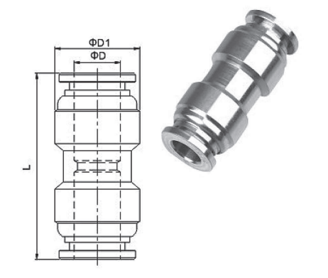 Stainless Steel Quick Push-In Fittings QX U